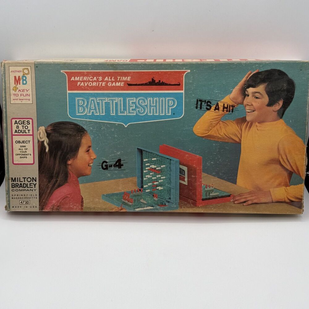 Milton Bradley Vintage 1967 Battleship Board Game MPN 4730 2 Players 17+